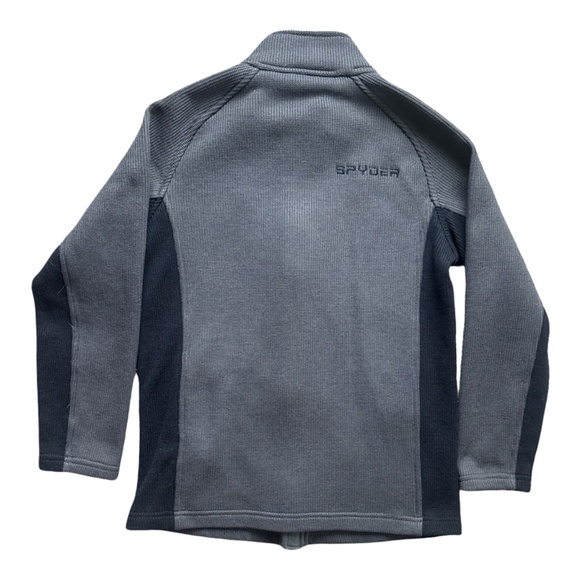 Boys Spyder Full Zip Jacket- Gray - M 8/10 - Picture 2 of 3